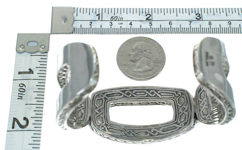 Southwest Turquoise Inlay Sterling Silver Jewelry Cuff Bracelet AX78229